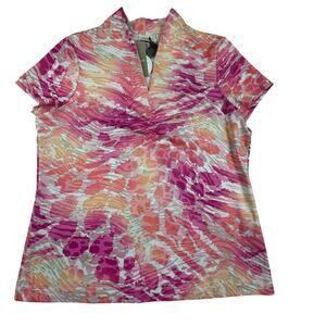 Chico's Zenergy UV Protection Performance Short Sleeve Active Top Women's Size S